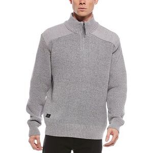 Point Zero Mens Semi Fit 1/4-Zip Sweater, Gray